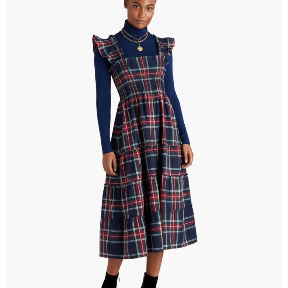 Hill House Home Ellie Nap dress 
Iris Tartan Plaid RARE size small NWOT